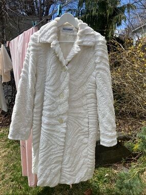 White Textured Teddy Coat by Holt Renfrew